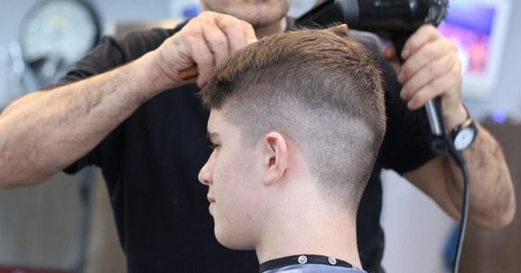 modern men hairstyle with neat sides