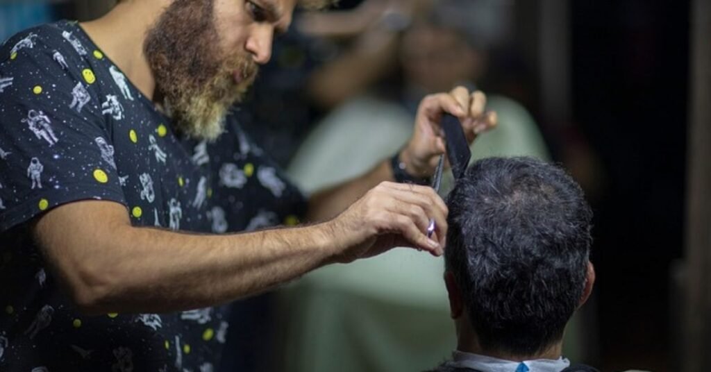 professional men hairstyle with clean hairline