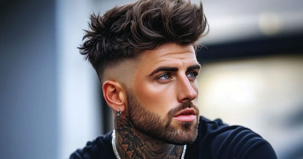 Modern haircut with smooth sides