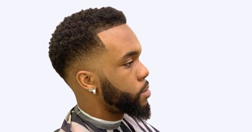 Side view of a classic taper fade