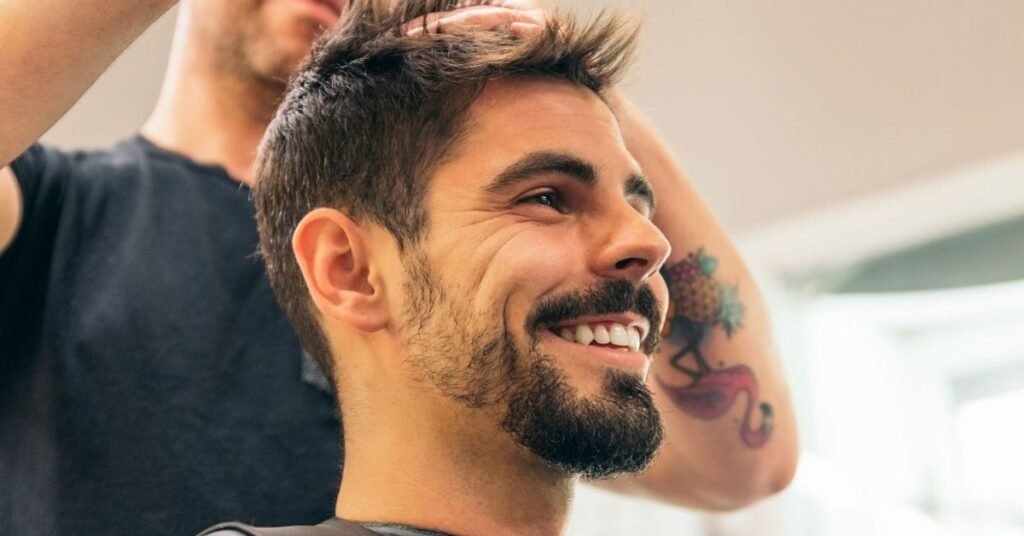 Messy crew cut with natural texture